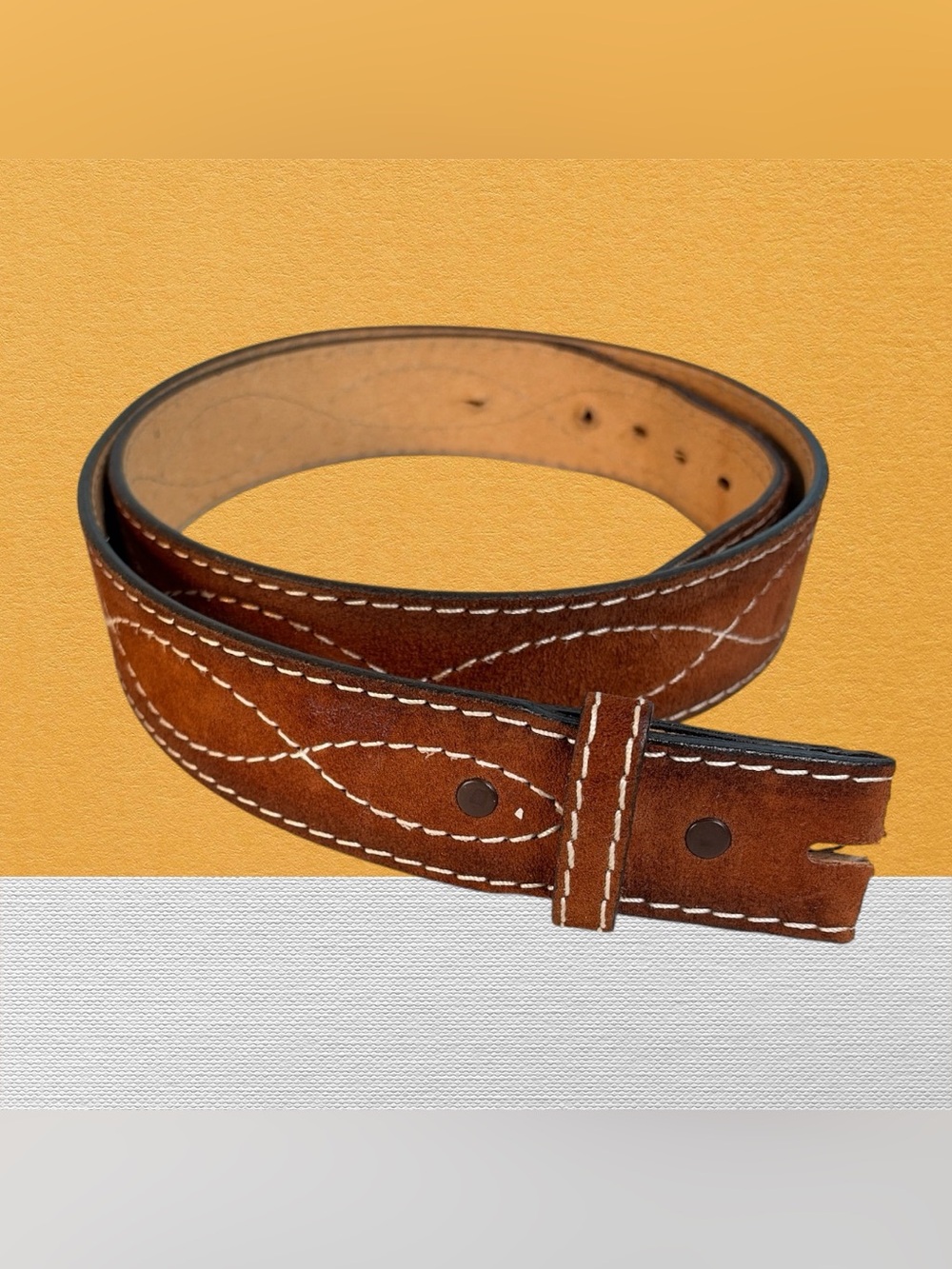 Frontier Series Men’s Split Cowhide Bonded Leather Liner Belt Sz 44